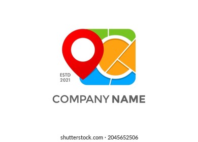 Diseño de logotipo de ilustración simple y moderna diseño inicial de los mapas de la ciudad de C.