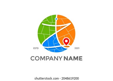 Diseño de logotipo de ilustración simple y moderna, ruta inicial de viaje Z.