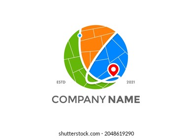 Simple and Modern illustration logo design initial Y Travel Route.