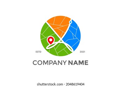 Simple and Modern illustration logo design initial X Travel Route.