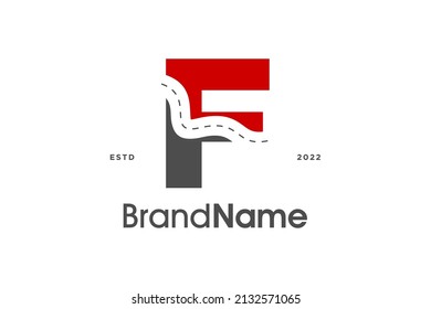 Diseño inicial de F Pathway en dos colores con el logotipo Simple y Modern Illustration.