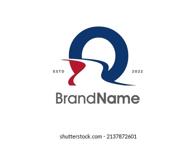 Simple and Modern Illustration logo design initial O Pathway in two color.