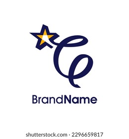 Simple modern Illustration logo design Initial G Combine with Abstract Star. Logo can use for any industry and work as well in small size.