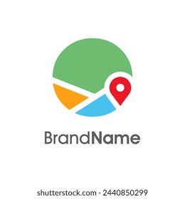 Simple and Modern illustration logo design initial O Combine with Route Maps. Logo Good for company related Transportation.