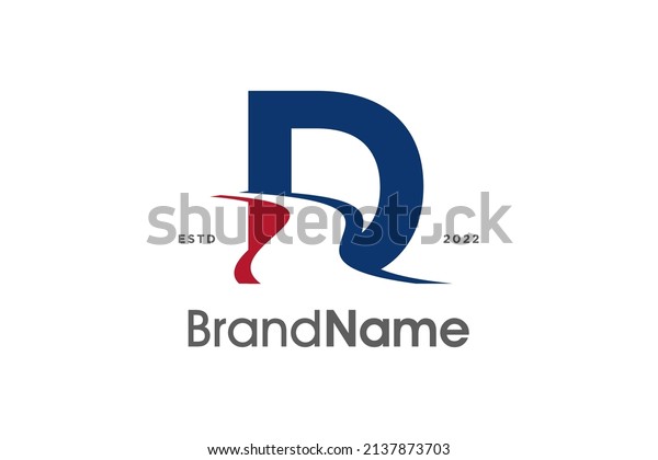 Simple and Modern Illustration logo design initial\
D Pathway in two color.