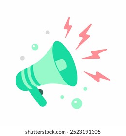 A simple and modern illustration of a megaphone, perfect for use in presentations, social media posts, or marketing materials. This eye-catching design is sure to get your message across.