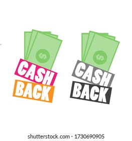 the simple modern illustration vector of cashback