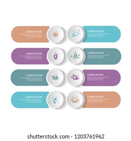 Simple modern infographic with 8 options template vector