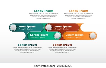 Diseño de infografía moderno y sencillo para presentaciones. Ilustración vectorial