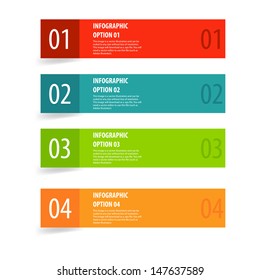Simple modern infographics options banner. Vector illustration. 