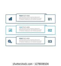 Simple Modern Infographics Template with 3 options. Vector infographic element. - Vector