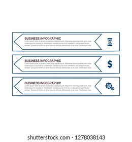 Simple Modern Infographics Template with 3 options. Vector infographic element. - Vector