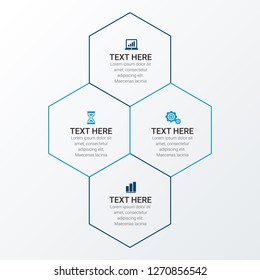 Simple Modern Infographics Template with 4 options. Vector infographic element. - Vector