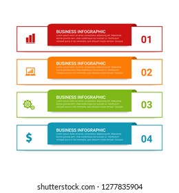 Simple Modern Infographics Template with 4 options. Vector infographic element. - Vector