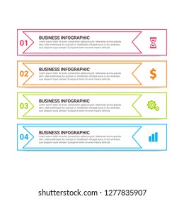 Simple Modern Infographics Template with 4 options. Vector infographic element. - Vector