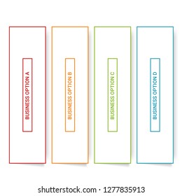 Simple Modern Infographics Template with 4 options. Vector infographic element. - Vector