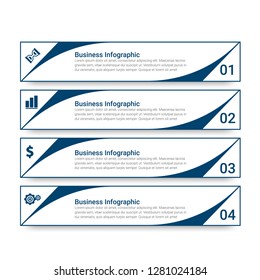 Simple Modern Infographics Template with 4 options. Vector infographic element. - Vector