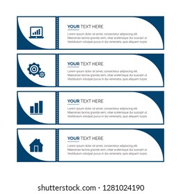 Simple Modern Infographics Template with 4 options. Vector infographic element. - Vector