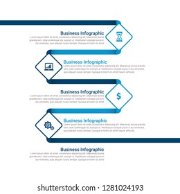 Simple Modern Infographics Template with 4 options. Vector infographic element. - Vector
