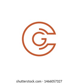 simple modern initial CG logowith circle concept design