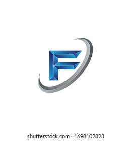 Einfach Moderner Anfangsbuchstabe des Logos Moderner Swoosh