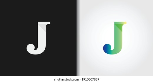 carta inicial simple j logo conjunto j