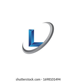 Simple Modern initial letter l logo modern swoosh
