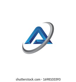 Simple Modern initial letter a logo modern swoosh