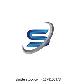Simple Modern initial letter s logo modern swoosh