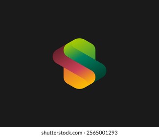 Simple modern initial letter s infinity logo