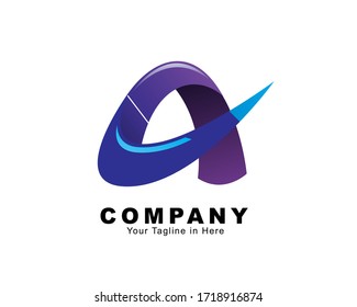 Simple modern A initial logo design inspiration
