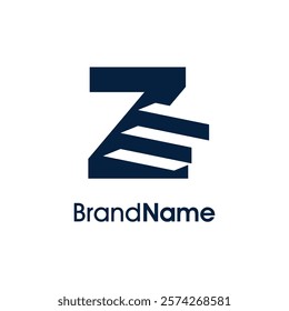 Simple and Modern Initial Z combine with Stair in single color. Logo Good for your any company and can work as well in small size.