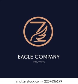 Einfaches Modern-Z-Brief mit Wing Icon im Stil von Line-Art-Logo-Vorlage für Logo-Logos für Kosmetische, Schönheit, Schmuck, Accessoires und Handwerkskunst-Firmenlogo