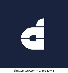 simple and modern initials D logo design