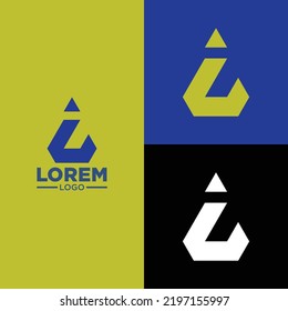 simple modern inverted question mark logo with blue and yellow color combination.