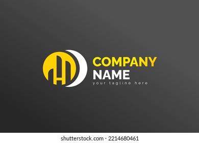 Simple Modern Isolated Trading Logo Template. In White and Yellow Color. For your trading company, business, brand, and many more