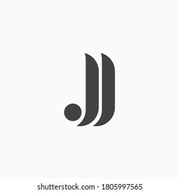 Simple Modern JJ J Monogram Logo