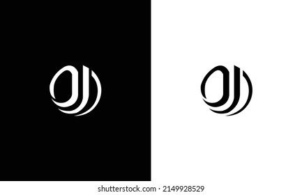 Logotipo de monograma JJ J simple y moderno