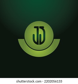 Logotipo de monograma JJ J simple y moderno