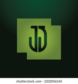 Logotipo de monograma JJ J simple y moderno