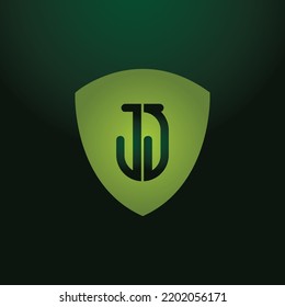 Logotipo de monograma JJ J simple y moderno