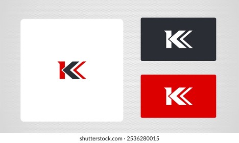 Modelo de logotipo K simples e moderno 