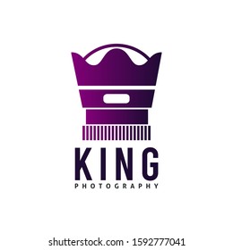 Simple Modern Kings Photography logo template