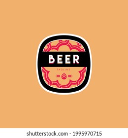 Plantilla de etiquetas simple y moderna para empresas cerveceras.