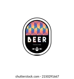 Simple and modern label template for beer companies.