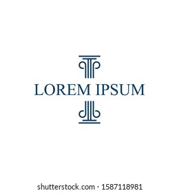 simple modern law logo vector