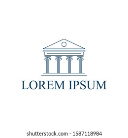 simple modern law logo vector