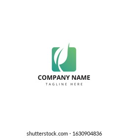 Simple Modern Leaf logo design inspiration