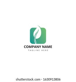 Simple Modern Leaf logo design inspiration