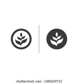 Simple modern leaves logo design inspiration